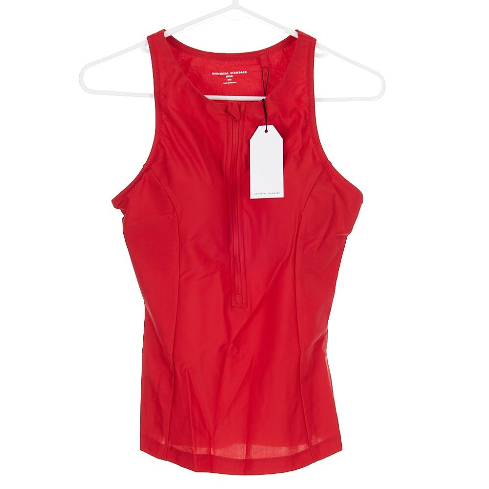 Universal Standard The Surf Tankini Top Baywatch Red Beach Swim Women's 2XS (M)